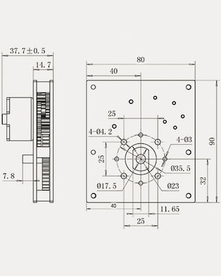 DN80 Pipe Electric Synchron Valve Motor , DC5V Geared Synchronous Motor