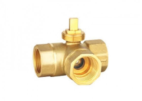 Three Way DN40 Hydronic Heating Ball Valve 232 Psi With Step Motor Actuator